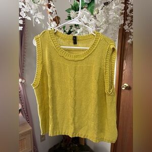 Ban Jara Mustard Yellow Knit Sweater Vest